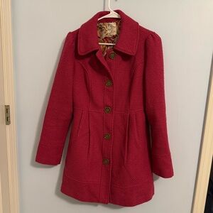 Tulle Pink Tailored Coat Size Medium